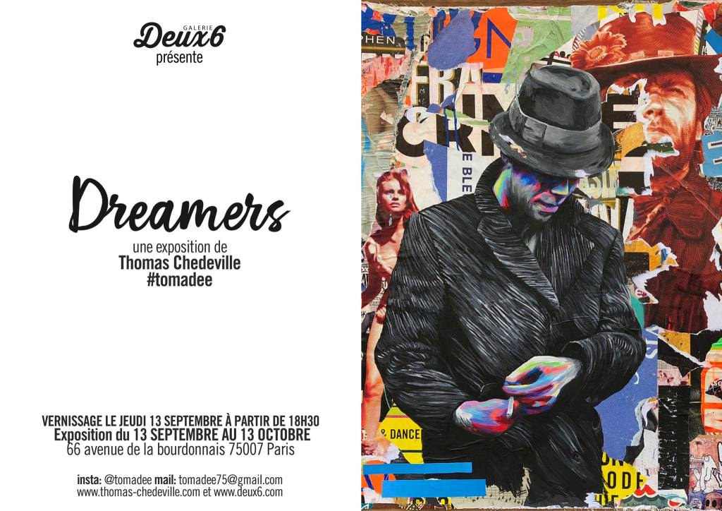 « Dreamers »,  la nouvelle série de collages et de peintures de Thomas Chedeville exposée à la Galerie&nbsp;Deux6