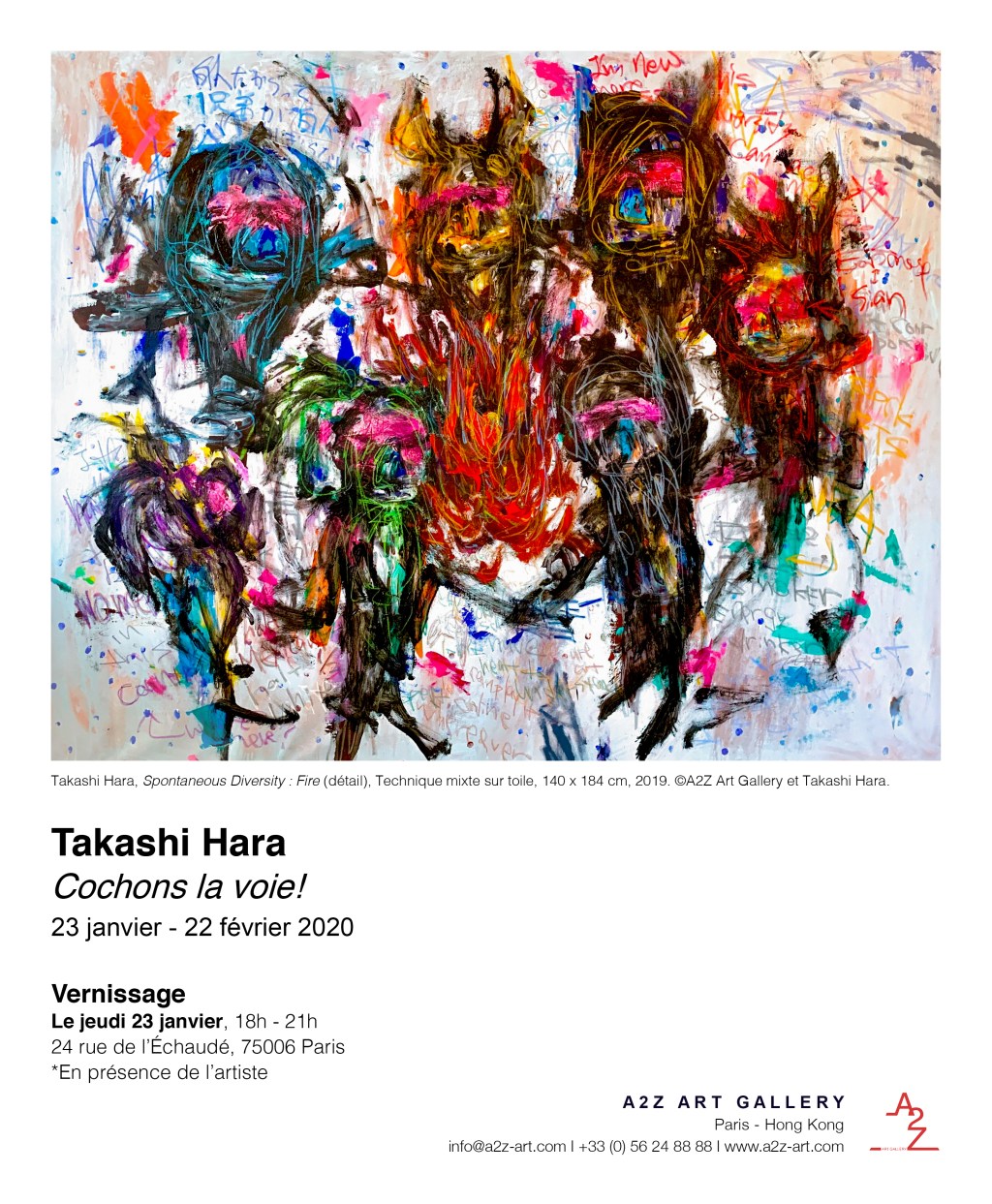 « Cochons la voie ! », exposition picturale de Takashi&nbsp;Hara
