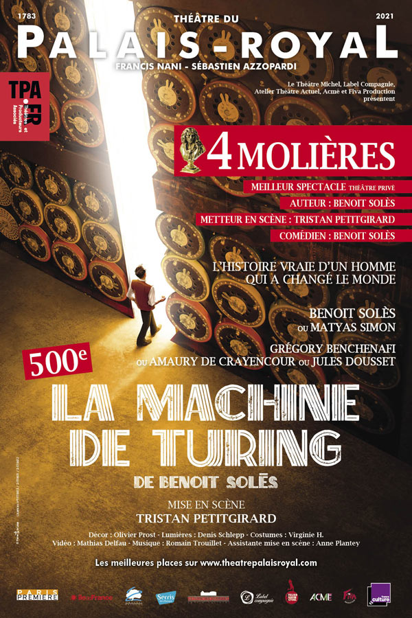 « La Machine de Turing », pièce contemporaine aux multiples succès, actuellement au théâtre du&nbsp;Palais-Royal